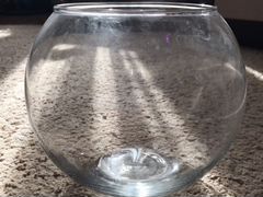 Стеклянная ваза шар/аквариум