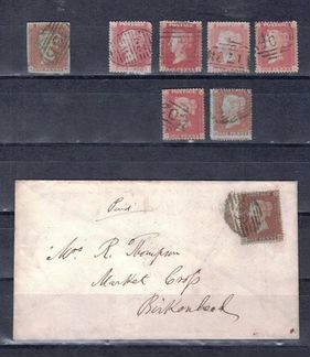 Старинный конверт 1855 года + красная пенни