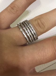 Серебряное кольцо с цирконом silver wings