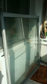 Окна раздвижные алюминиевые б/у для балкона