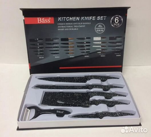 Набор ножей bass (пластик.ручка) 6 предметов B4881