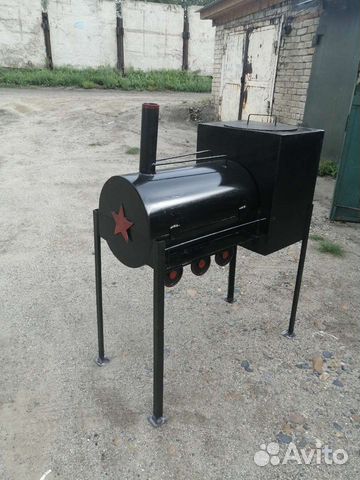 Мангал с печью под казан. Металл-3мм