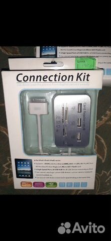Apple переходник+HUB+картридер на iPad1,2,3.iPhone