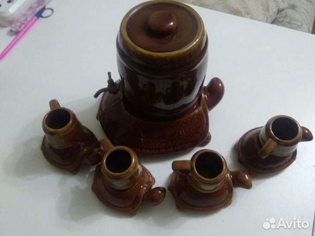 Подарочный набор, черепашки. Бочка и кружки для ко