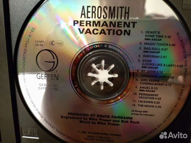 CD Aerosmith Permanent Vacation