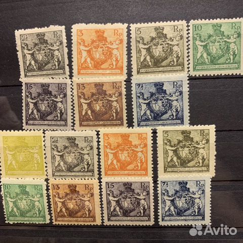 Марки Лихтенштейн 1921 Гербы