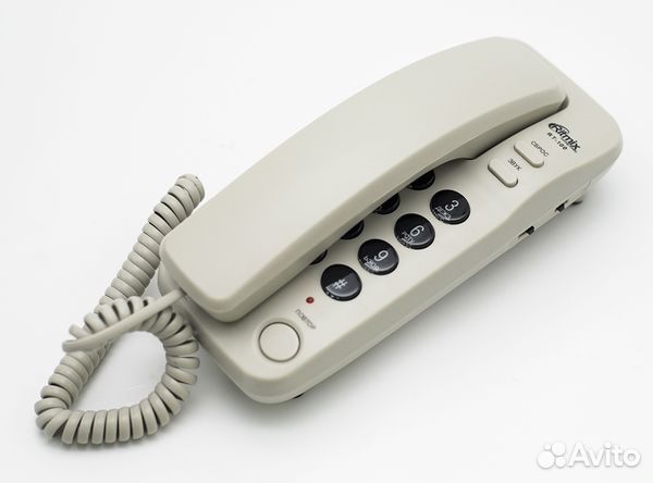 Телефон проводной Ritmix RT-100, серый