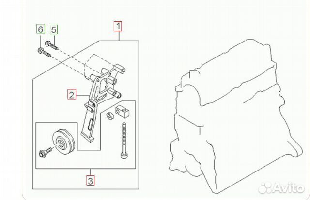Ролик натяжной ремня кондиционера Спортейдж 1