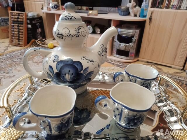 Уютный набор Гжель: кофейный