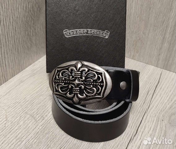 Мужской кожаный ремень Chrome Hearts новый 09