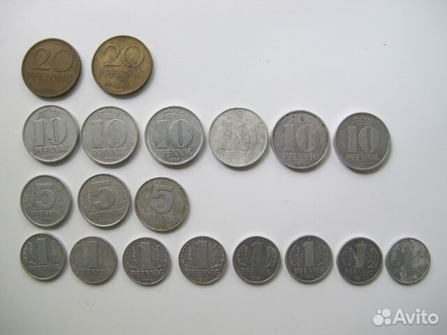 Монеты гдр и фрг регулярного чекана