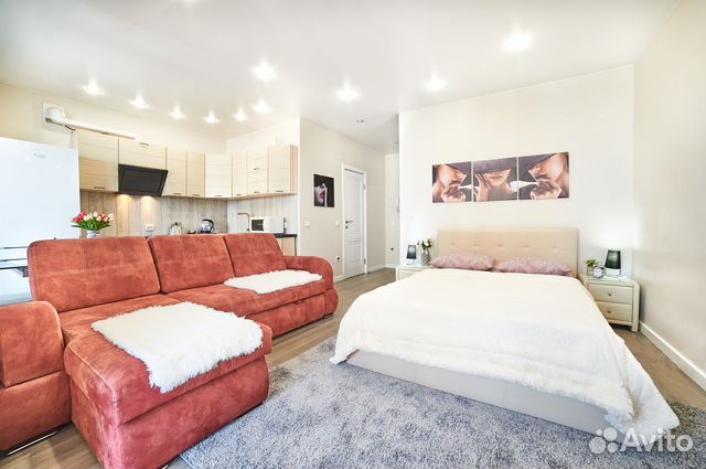 

Квартира-студия, 40 м², 3 кровати
