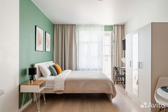 

Квартира-студия, 29 м², 2 кровати
