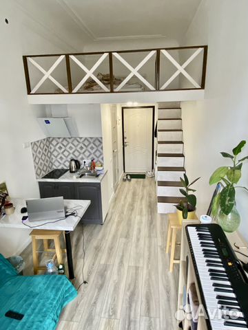 

Квартира-студия, 17 м², 2 кровати