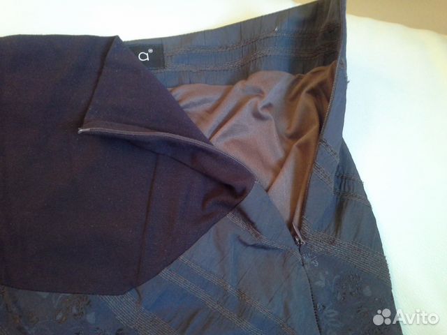 Юбка для беременных коричневая с валаном Юбка для беременных коричневая с валаном