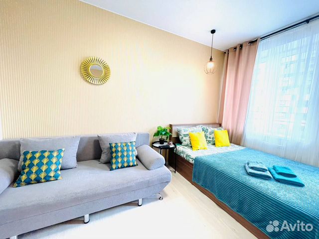 

Квартира-студия, 27 м², 2 кровати