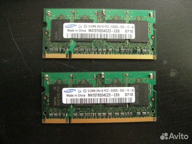 Оперативная память SAMSUNG DDR2 SO-dimm 512Mbх2 Оперативная память SAMSUNG DDR2 SO-dimm 512Mbх2