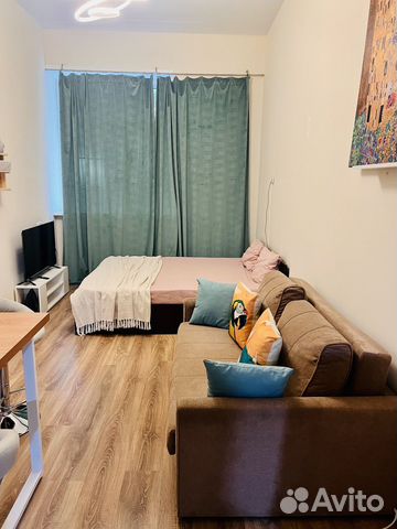 

Квартира-студия, 27 м², 2 кровати
