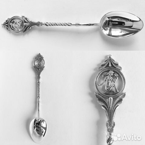 Серебряная чайная ложка. Знак зодиака Дева Серебряная чайная ложка. Знак зодиака Дева