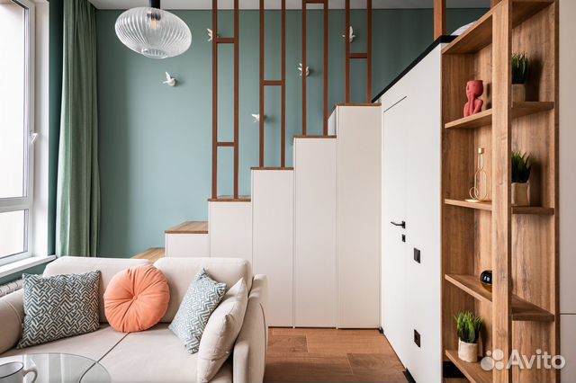 

Квартира-студия, 35 м², 2 кровати