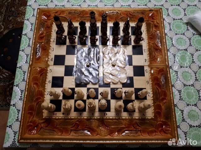 Шахматы+нарды+шашки, резные-ручная работа Шахматы+нарды+шашки, резные-ручная работа