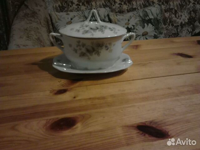 Антикварный соусник Кузнецовский фарфор