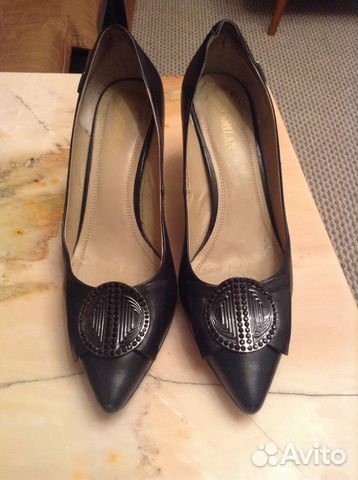 Туфли Lena Milan чёрные кожаные