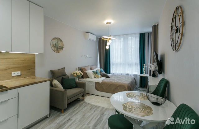 

Квартира-студия, 27 м², 2 кровати