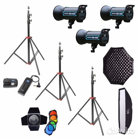 Комплект студийных вспышек Grifon ZXZ 600 Kit
