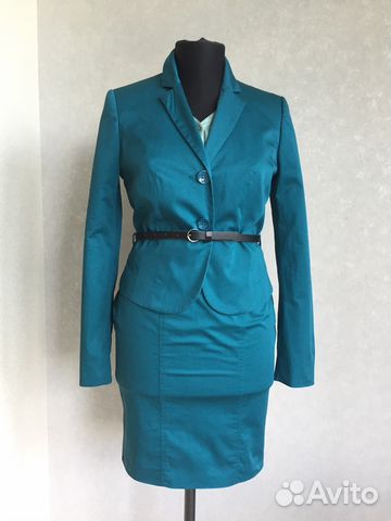 Костюм Sisley бирюзовый хлопок S