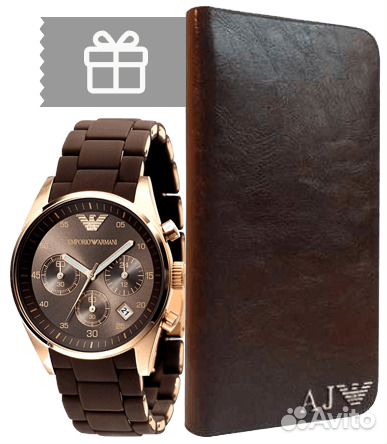 Часы Emporio Armani + мужское портмоне Armani в подарок!: часы emporio armani мужские и портмоне Часы Emporio Armani+ мужское портмоне Armani