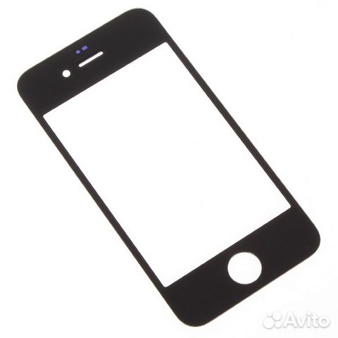 Стекло iPhone 4 / 4S без тачскрина Черное и другие