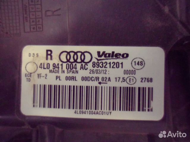 Фара правая audi Q7 (4L) 2005-2015