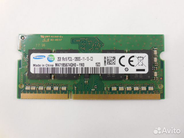 Оперативная память sodimm SAMSUNG DDR3L 2GB
