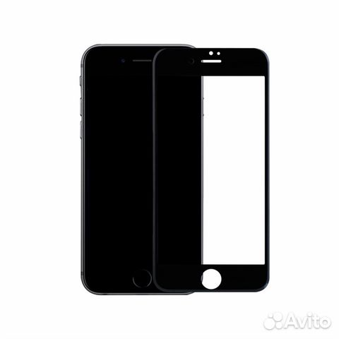 Защитное стекло с рамкой для iPhone X 2D (черный)