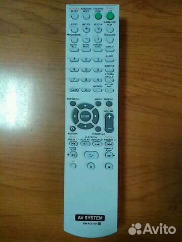 Пульт Sony RM-ADU004 для домашнего кинотеатра