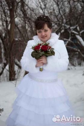 Свадебное платье, шубка, балеро