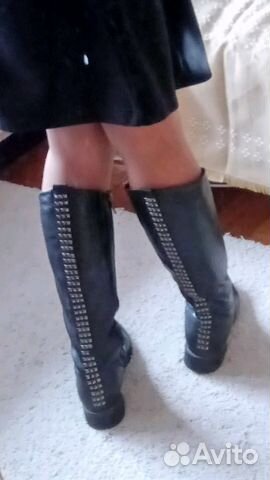 Сапоги демисезонные нат.кожа, Италия, р. 40