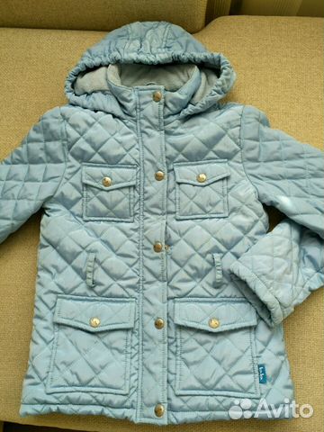 Куртка демисезонная для девочки 122 Button Blue