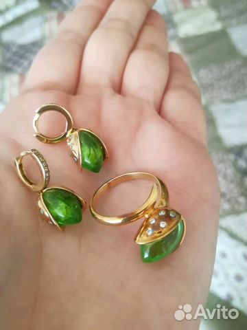 Кольцо и серьги Pistachio