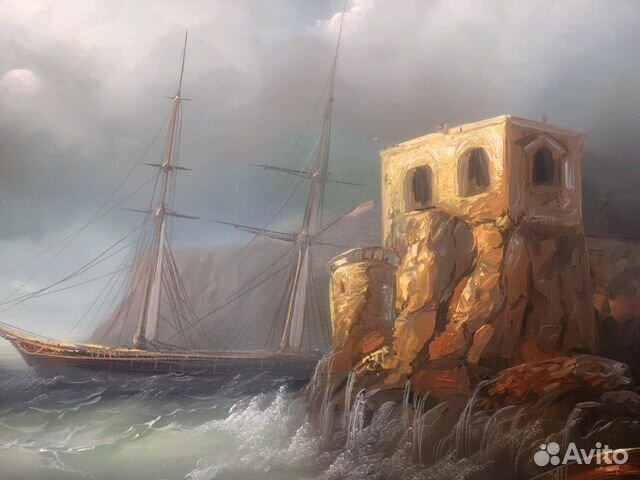 Картина маслом Старинный Корабль в море