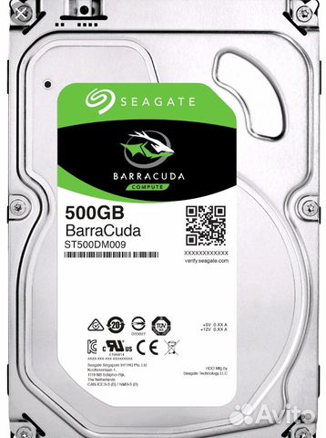 Жесткий диск Seagate BarraCuda HDD 500GB 7200rpm