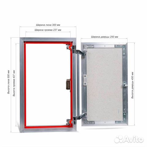 Люк настенный Практика Евроформат атр 30x50