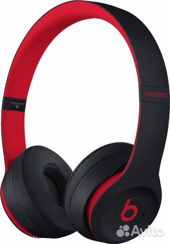 Beats Solo3 Wireless накладные красно-чёрные