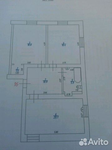 2-к квартира, 75.6 м², 2/4 эт.