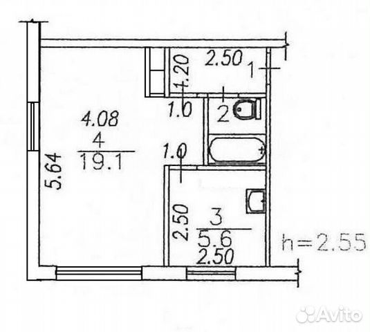 1-к квартира, 31 м², 3/5 эт.