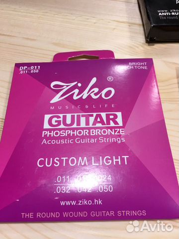 Струны для акустической гитары Ziko