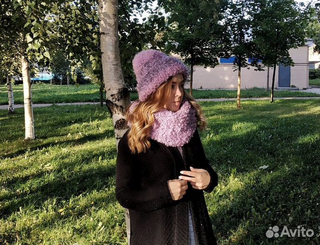Вязаные шапка и снуд ручной работы Вязаные шапка и снуд ручной работы
