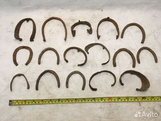 Старинная коллекция подков-стремян-копанина 16 шт