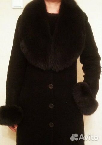 Пальто зимнее воротник/рукав песец 42-44р